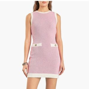 Endless Rose Pink Knit Trim Dress